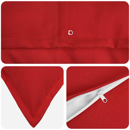 Cushion with Pillow HOUTEN 2 pcs Red Faux Linen