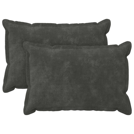 Cushion with Pillow HOUTEN 2 pcs Anthracite Microfiber Fleece