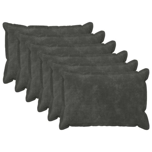 Cushion with Pillow HOUTEN 6 pcs Anthracite Microfiber Fleece