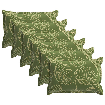 Throw Pillow 6 pcs HOUTEN Leaf Design 30 x 50 cm Polyester