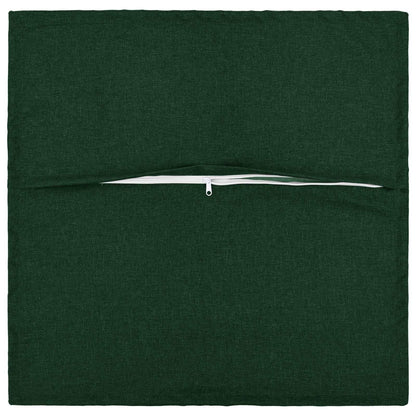 Cushion with Pillow HOUTEN 2 pcs Dark Green Faux Linen