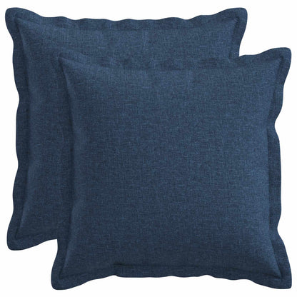 Cushion with Pillow HOUTEN 2 pcs Blue Faux Linen