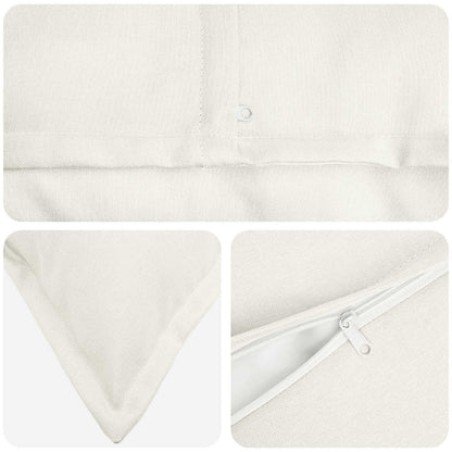 Cushion with Pillow HOUTEN 12 pcs White Faux Linen