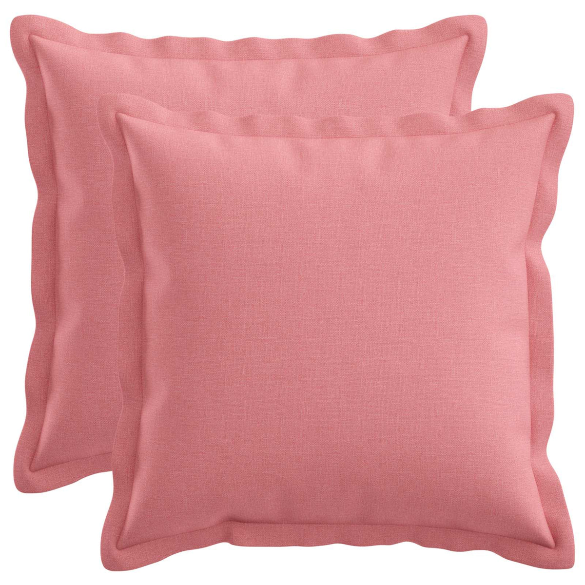 Cushion with Pillow HOUTEN 2 pcs Pink Faux Linen