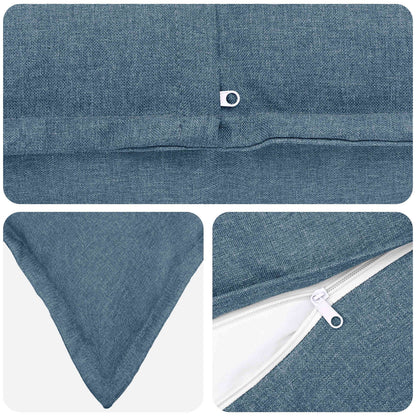Cushion with Pillow HOUTEN 12 pcs Jeans Blue Faux Linen