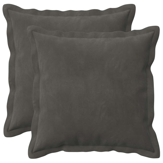 Cushion with Pillow HOUTEN 2 pcs Dark Grey Velvet