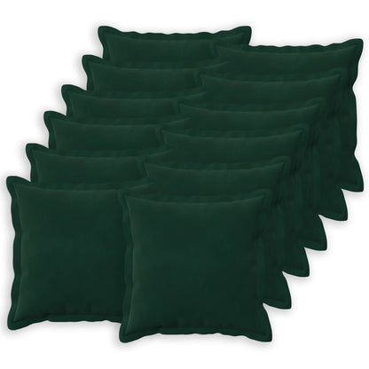 Cushion with Pillow HOUTEN 12 pcs Dark Green Velvet