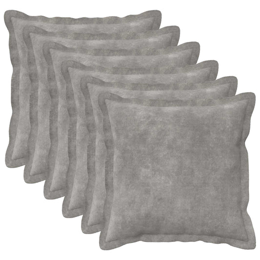 Cushion with Pillow HOUTEN 6 pcs Light Grey Microfiber Fleece