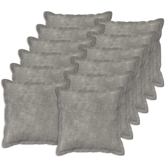 Cushion with Pillow HOUTEN 12 pcs Light Grey Microfiber Fleece