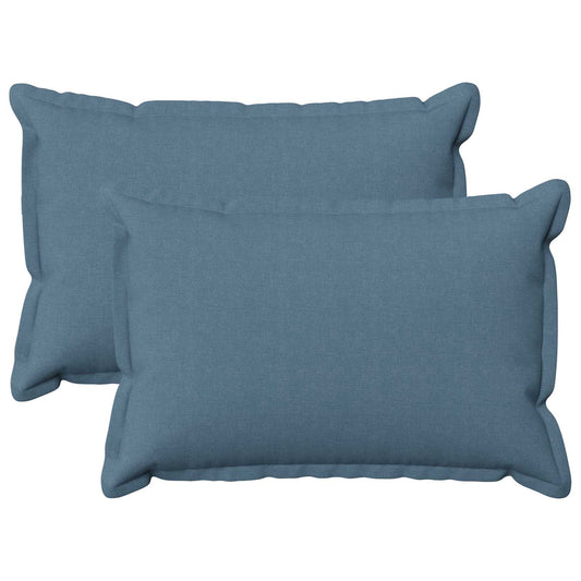 Cushion with Pillow HOUTEN 2 pcs Jeans Blue Faux Linen