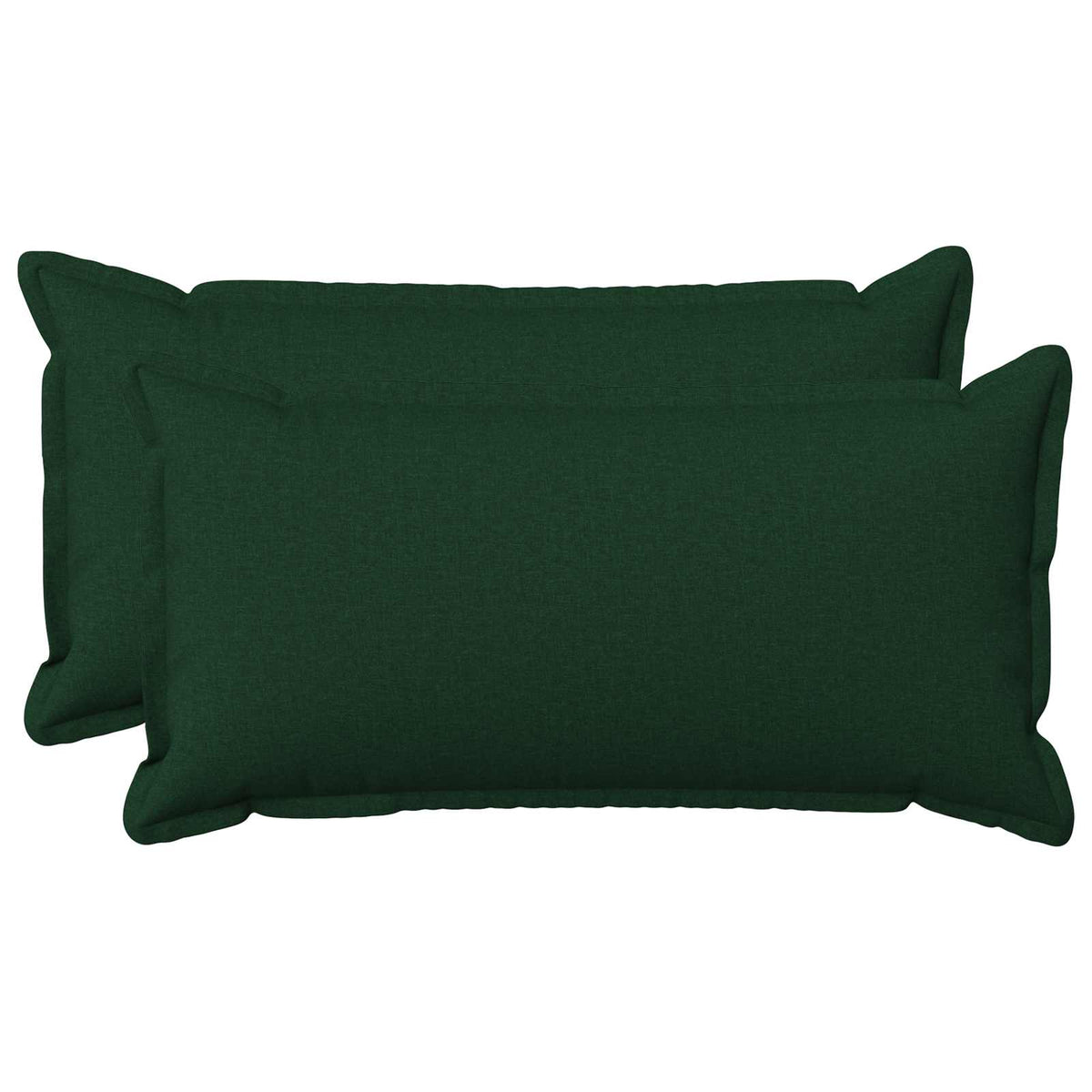 Cushion with Pillow HOUTEN 2 pcs Dark Green Faux Linen