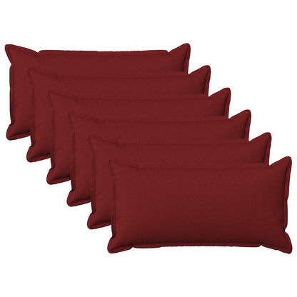 Cushion with Pillow HOUTEN 6 pcs Wine Red Faux Linen