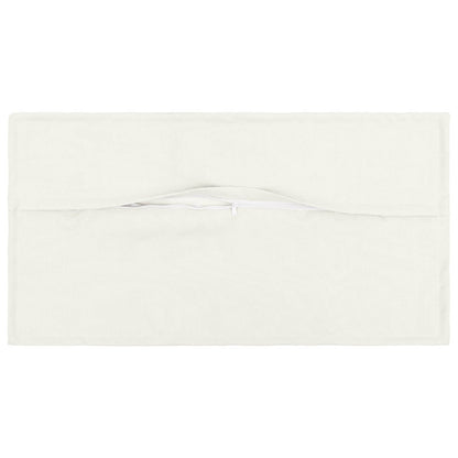 Cushion with Pillow HOUTEN 2 pcs White Faux Linen