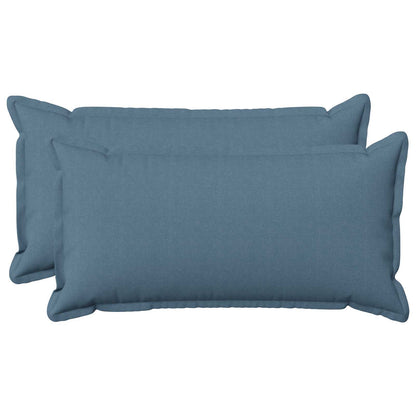 Cushion with Pillow HOUTEN 2 pcs Jeans Blue Faux Linen
