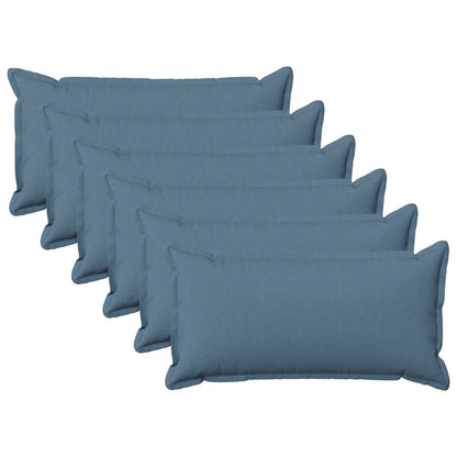 Cushion with Pillow HOUTEN 6 pcs Jeans Blue Faux Linen