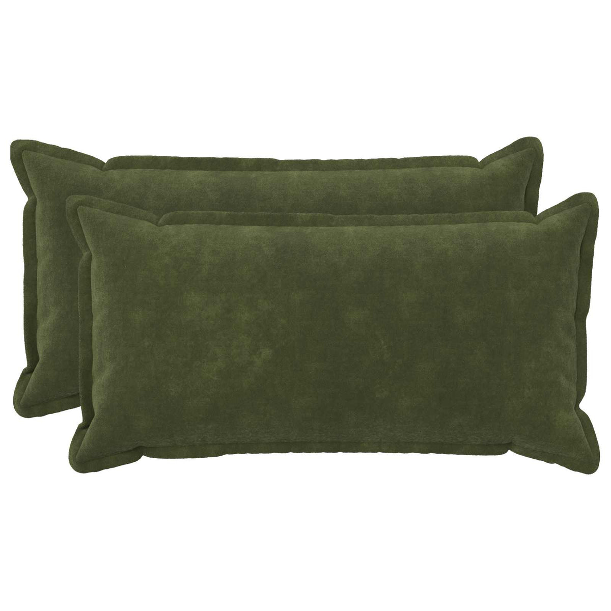 Cushion with Pillow HOUTEN 2 pcs Green Microfiber Fleece