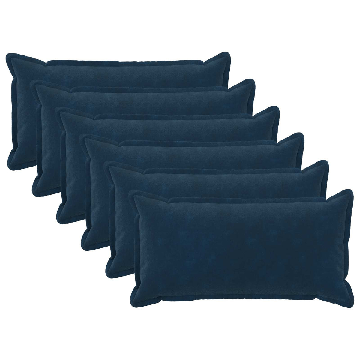 Cushion with Pillow HOUTEN 6 pcs Blue Microfiber Fleece