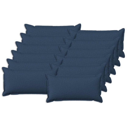 Cushion with Pillow HOUTEN 12 pcs Blue Faux Linen