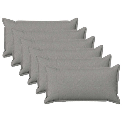 Cushion with Pillow HOUTEN 6 pcs Cloud Grey Faux Linen