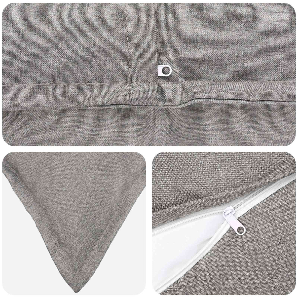 Cushion with Pillow HOUTEN 12 pcs Cloud Grey Faux Linen