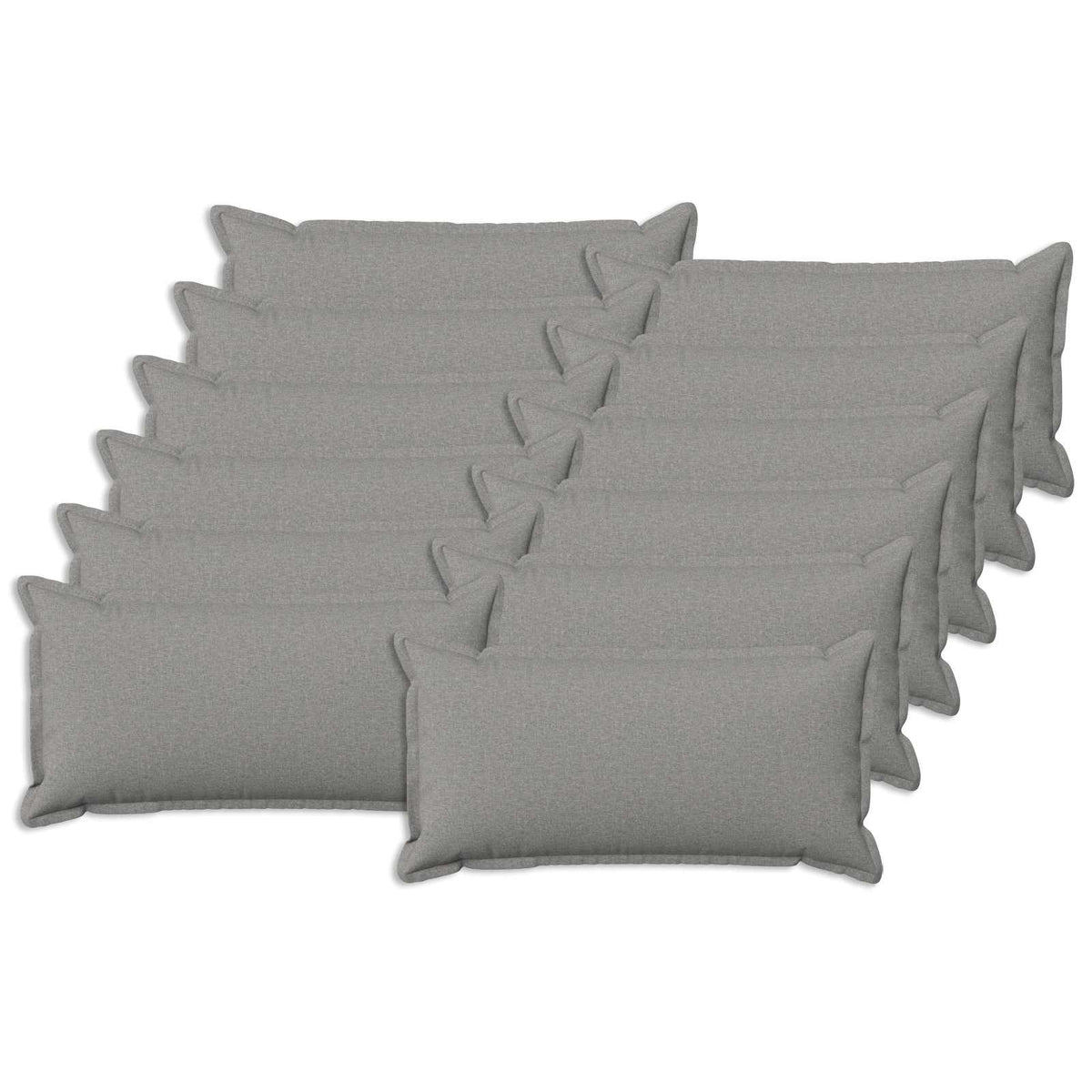 Cushion with Pillow HOUTEN 12 pcs Cloud Grey Faux Linen