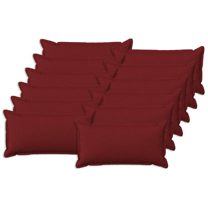 Cushion with Pillow HOUTEN 12 pcs Wine Red Faux Linen