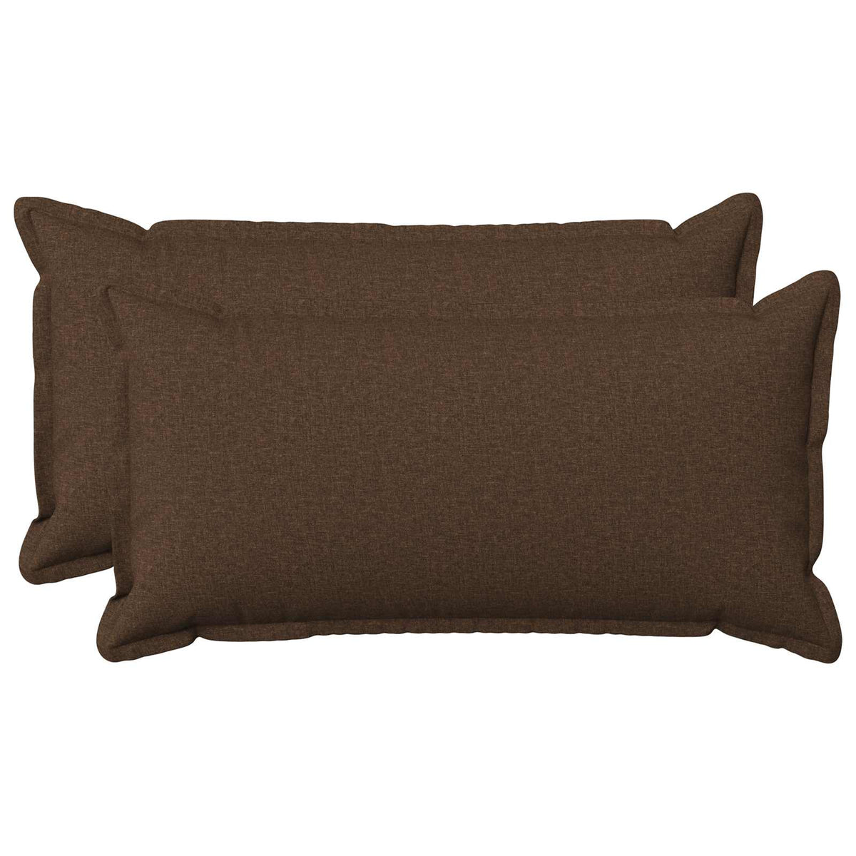 Cushion with Pillow HOUTEN 2 pcs Brown Faux Linen