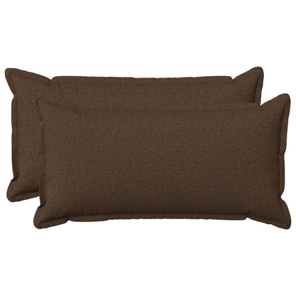 Cushion with Pillow HOUTEN 2 pcs Brown Faux Linen