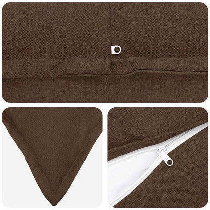 Cushion with Pillow HOUTEN 12 pcs Brown Faux Linen