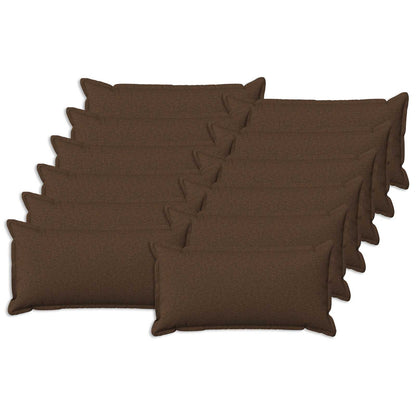 Cushion with Pillow HOUTEN 12 pcs Brown Faux Linen