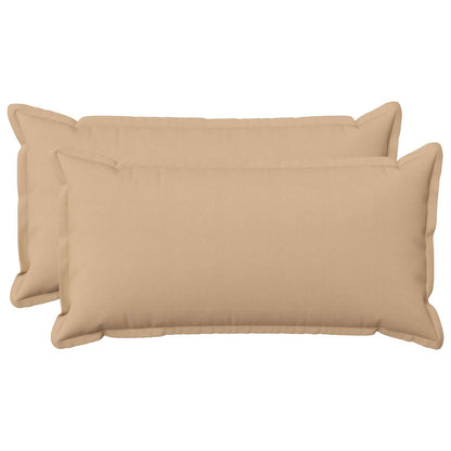 Cushion with Pillow HOUTEN 2 pcs Cream Faux Linen