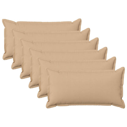 Cushion with Pillow HOUTEN 6 pcs Cream Faux Linen