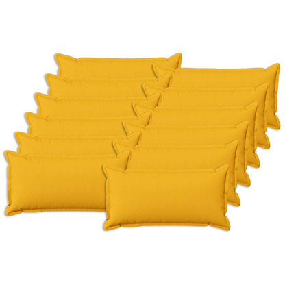 Cushion with Pillow HOUTEN 12 pcs Light Yellow Faux Linen