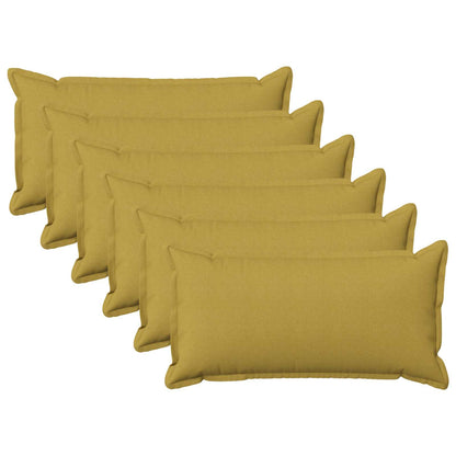 Cushion with Pillow HOUTEN 6 pcs Light Green Faux Linen
