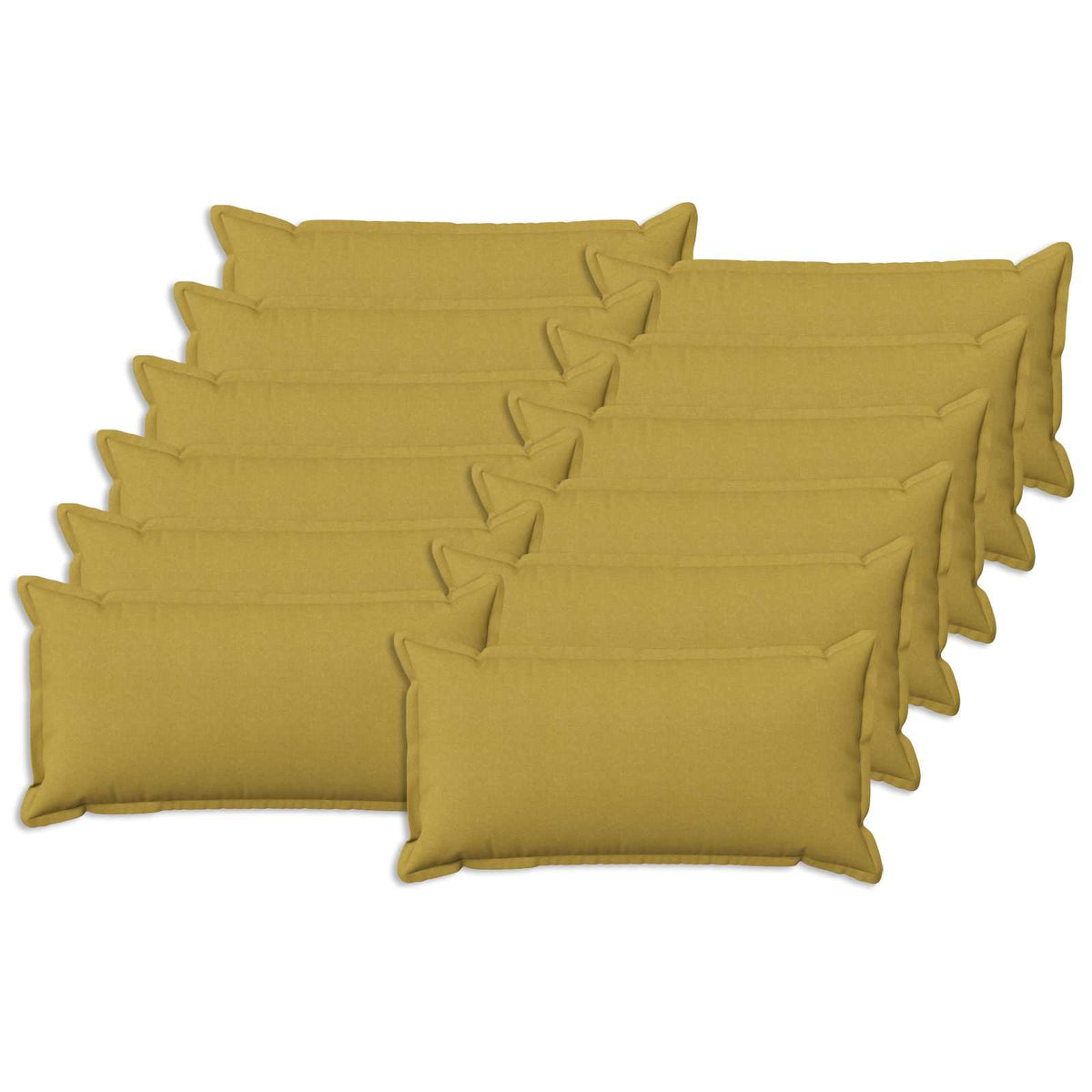 Cushion with Pillow HOUTEN 12 pcs Light Green Faux Linen