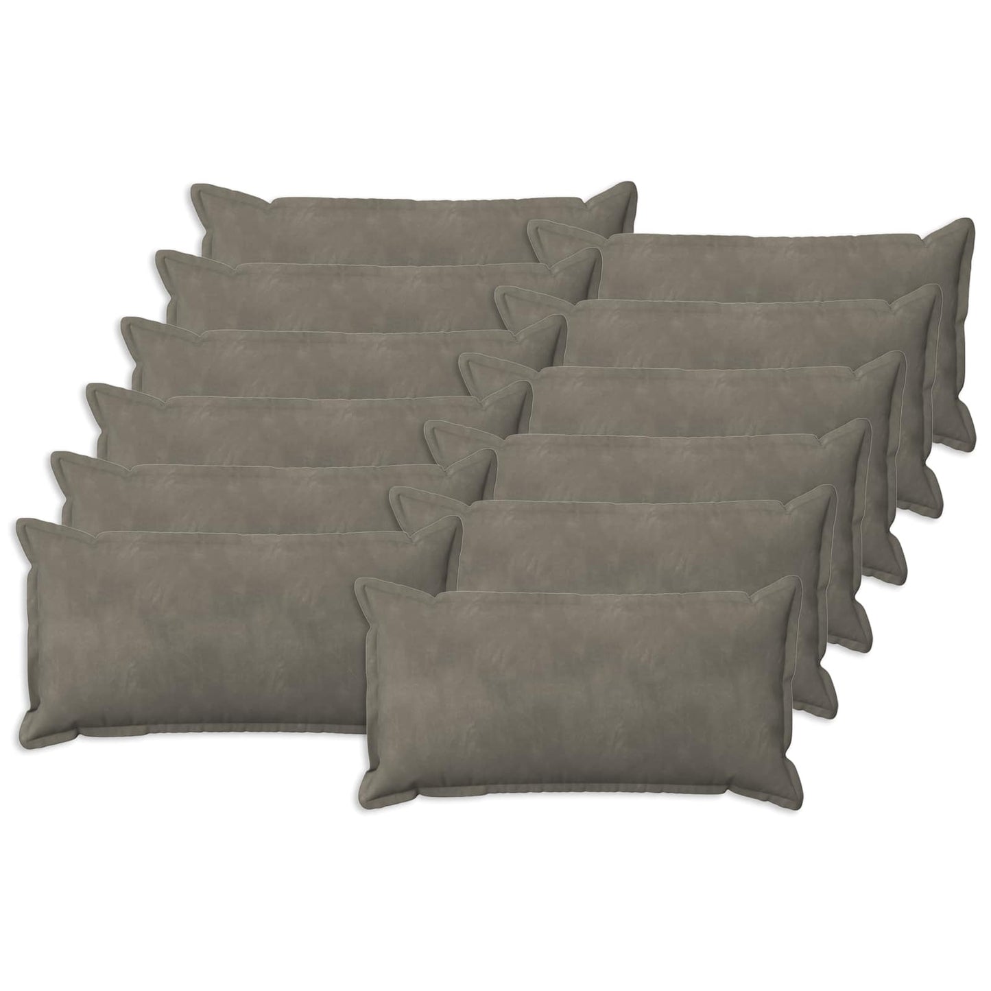 Cushion with Pillow HOUTEN 12 pcs Light Grey Velvet