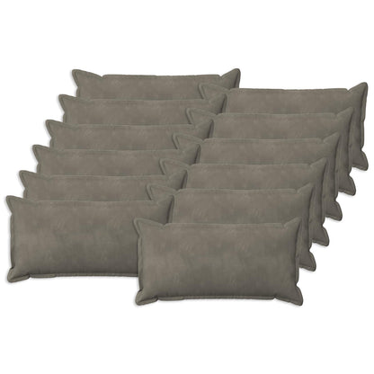 Cushion with Pillow HOUTEN 12 pcs Light Grey Velvet