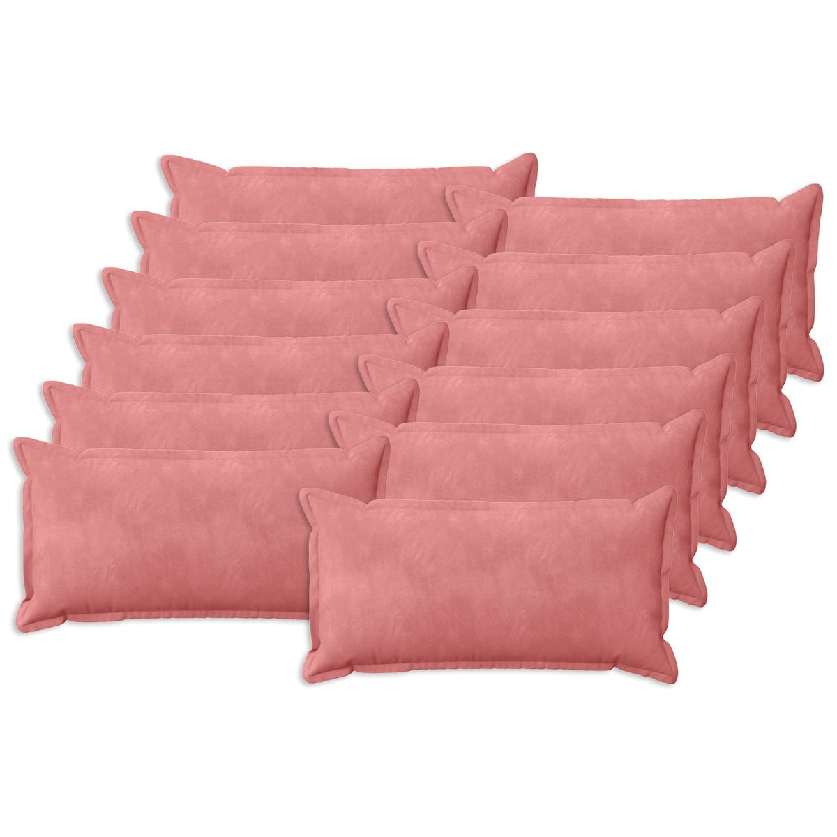 Cushion with Pillow HOUTEN 12 pcs Pink Velvet