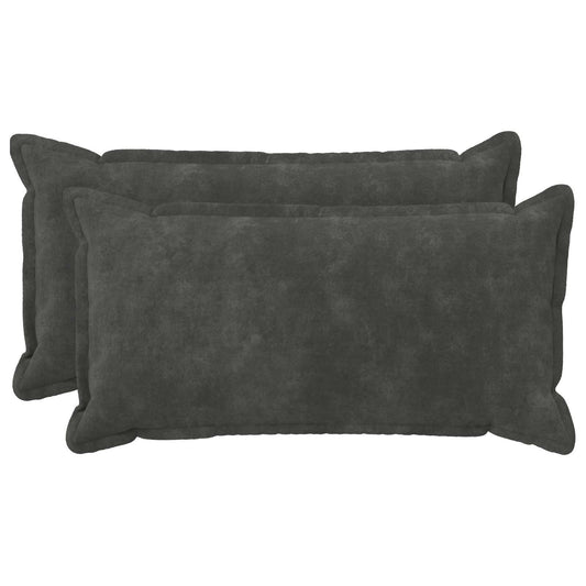 Cushion with Pillow HOUTEN 2 pcs Anthracite Microfiber Fleece