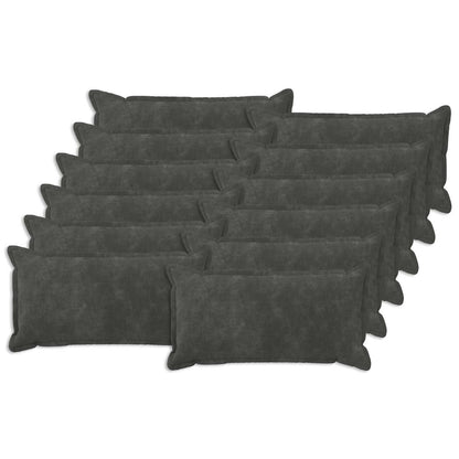 Cushion with Pillow HOUTEN 12 pcs Anthracite Microfiber Fleece