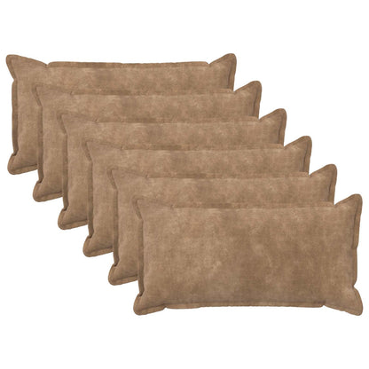 Cushion with Pillow HOUTEN 6 pcs Taupe Microfiber Fleece