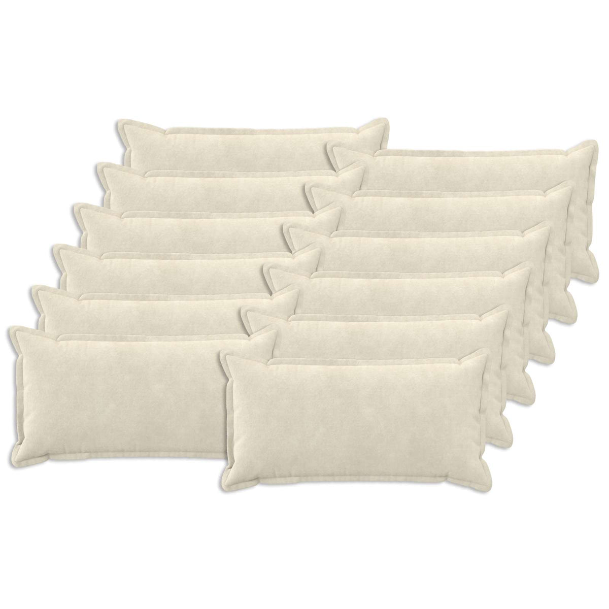 Cushion with Pillow HOUTEN 12 pcs Cream Microfiber Fleece