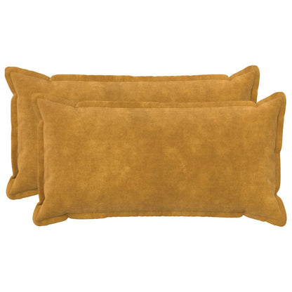 Cushion with Pillow HOUTEN 2 pcs Yellow Microfiber Fleece