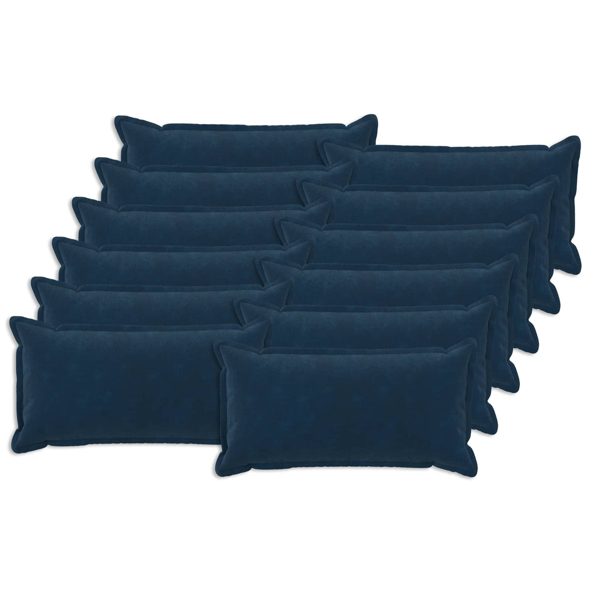 Cushion with Pillow HOUTEN 12 pcs Blue Microfiber Fleece