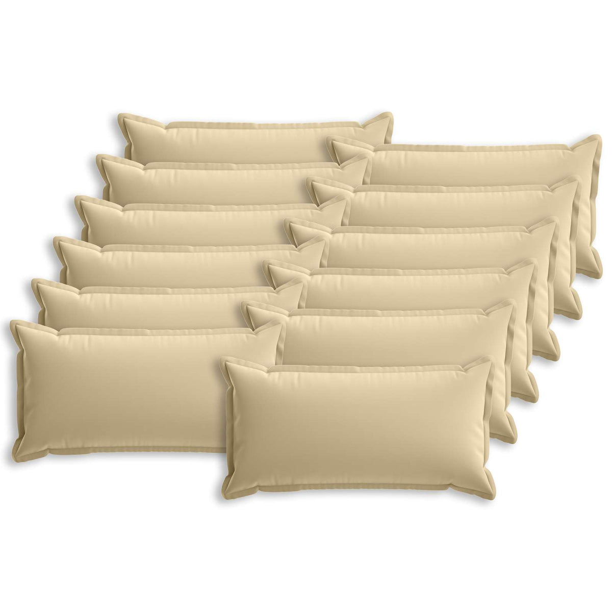 Cushion with Pillow HOUTEN 12 pcs Beige Polyester