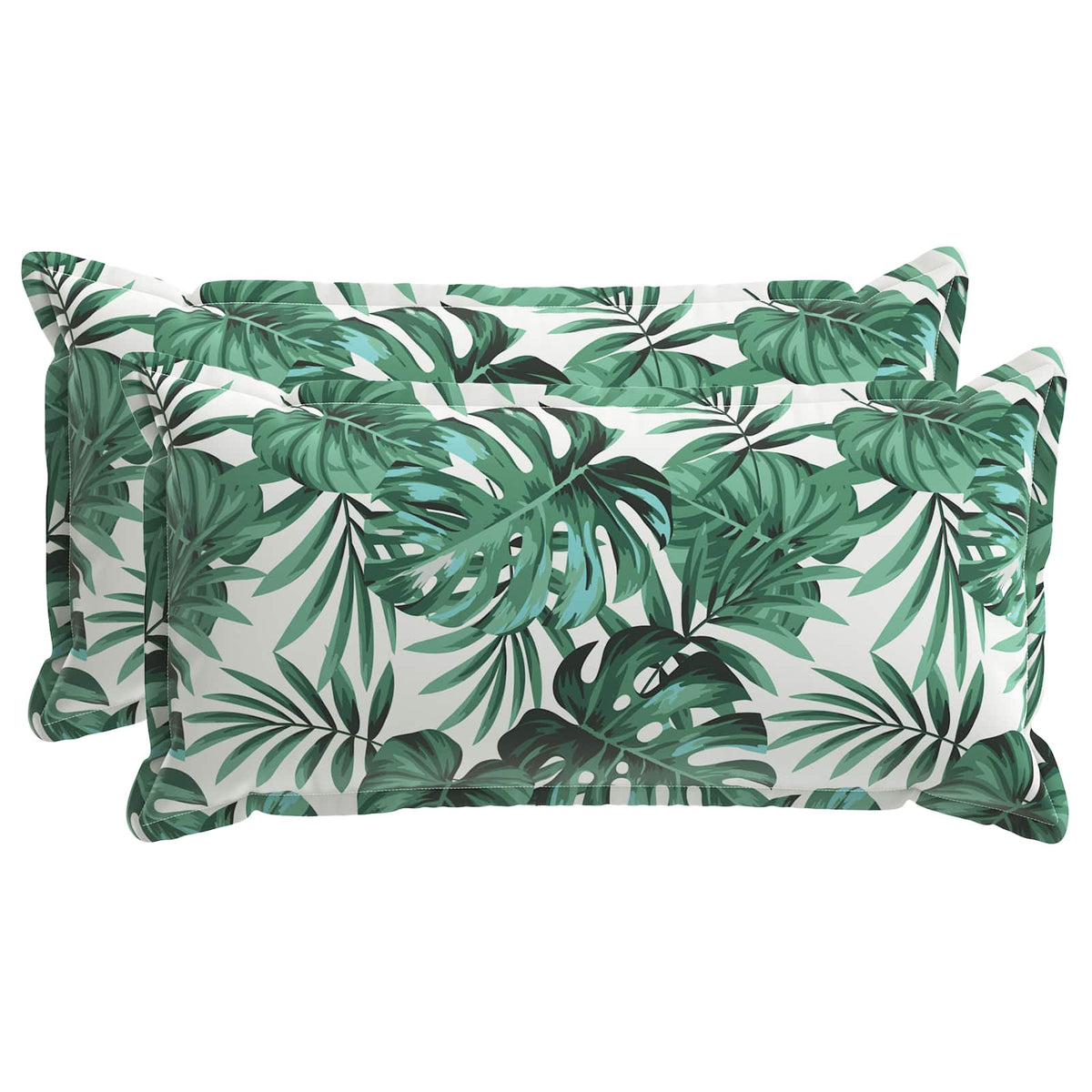 Cushion Leaf with Pillow HOUTEN 2 pcs Leaf Pattern Polyester