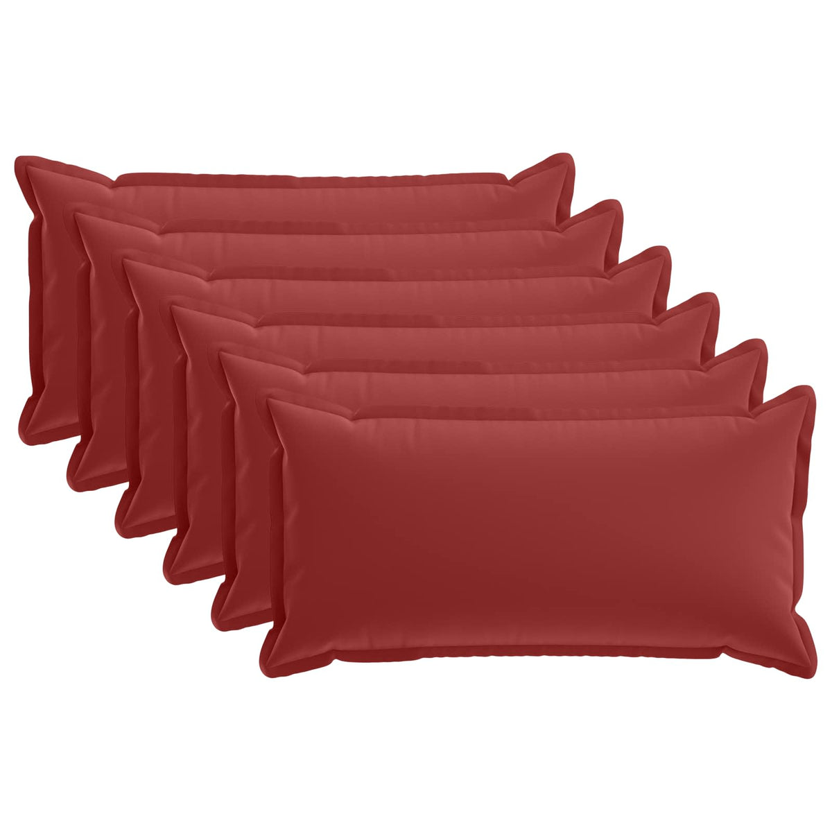 Cushion with Pillow HOUTEN 6 pcs Wine Red Polyester
