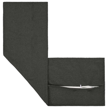 Cushion with Pillow HOUTEN 2 pcs Dark Grey Faux Linen