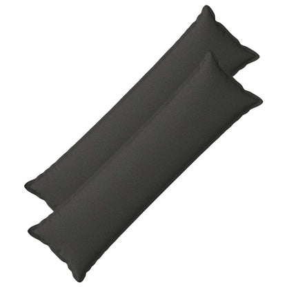 Cushion with Pillow HOUTEN 2 pcs Dark Grey Faux Linen