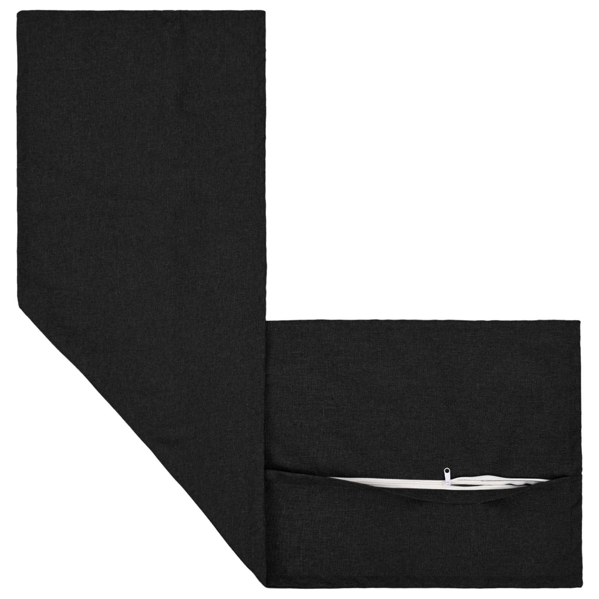 Cushion with Pillow HOUTEN 2 pcs Black Faux Linen